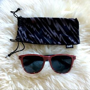 Neff Red White and Blue Stripe Sunglasses